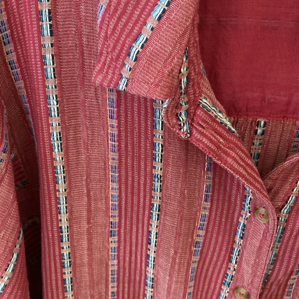 Pilcro Anthropologie  Boyfriend Button up relaxed fit Bohemian shirt size S - Picture 6 of 10